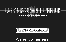 Langrisser Millennium WS: The Last Century title screen for WonderSwan